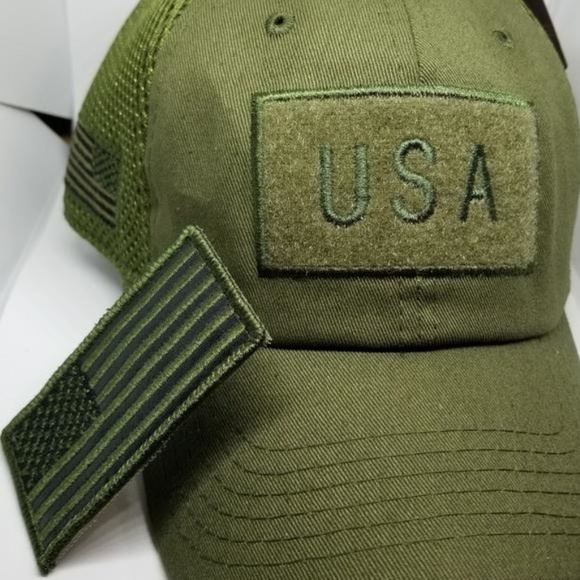 Pit Bull Curved Visor Army Green Baseball Hat Cap - Picture 2 of 6